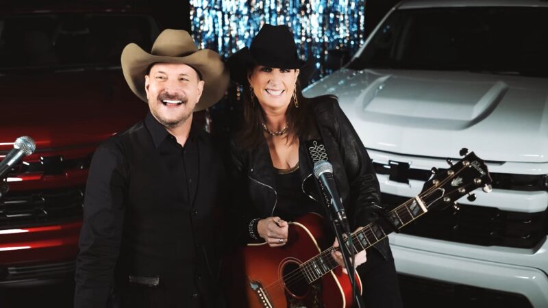 Ty Herndon with Terri Clark in the music video for "Dents on a Chevy"